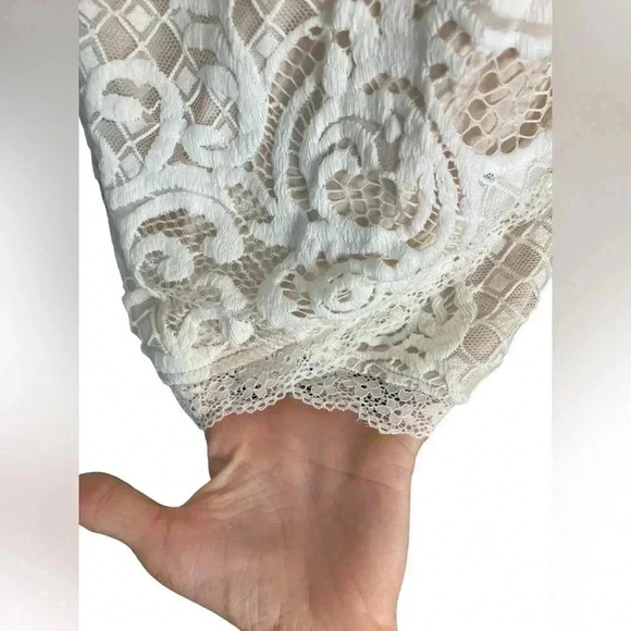 Xenia boutique white‎ embroidered lace dress size 4 - Picture 3 of 7